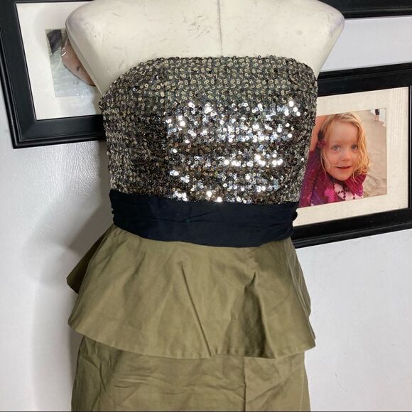 Y2K Alice + Olivia Bethany Sequin Peplum Cocktail Holiday Party Corset Dress‎ - Picture 5 of 11